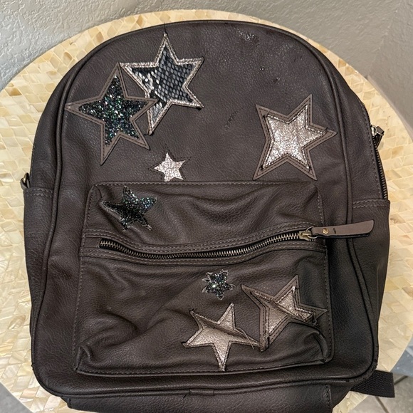 Handbags - Star-Embellished grey Backpack